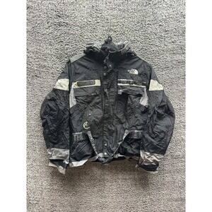 Vintage The North Face Steep Tech Hooded Winter Jacket Black Womens Size XL